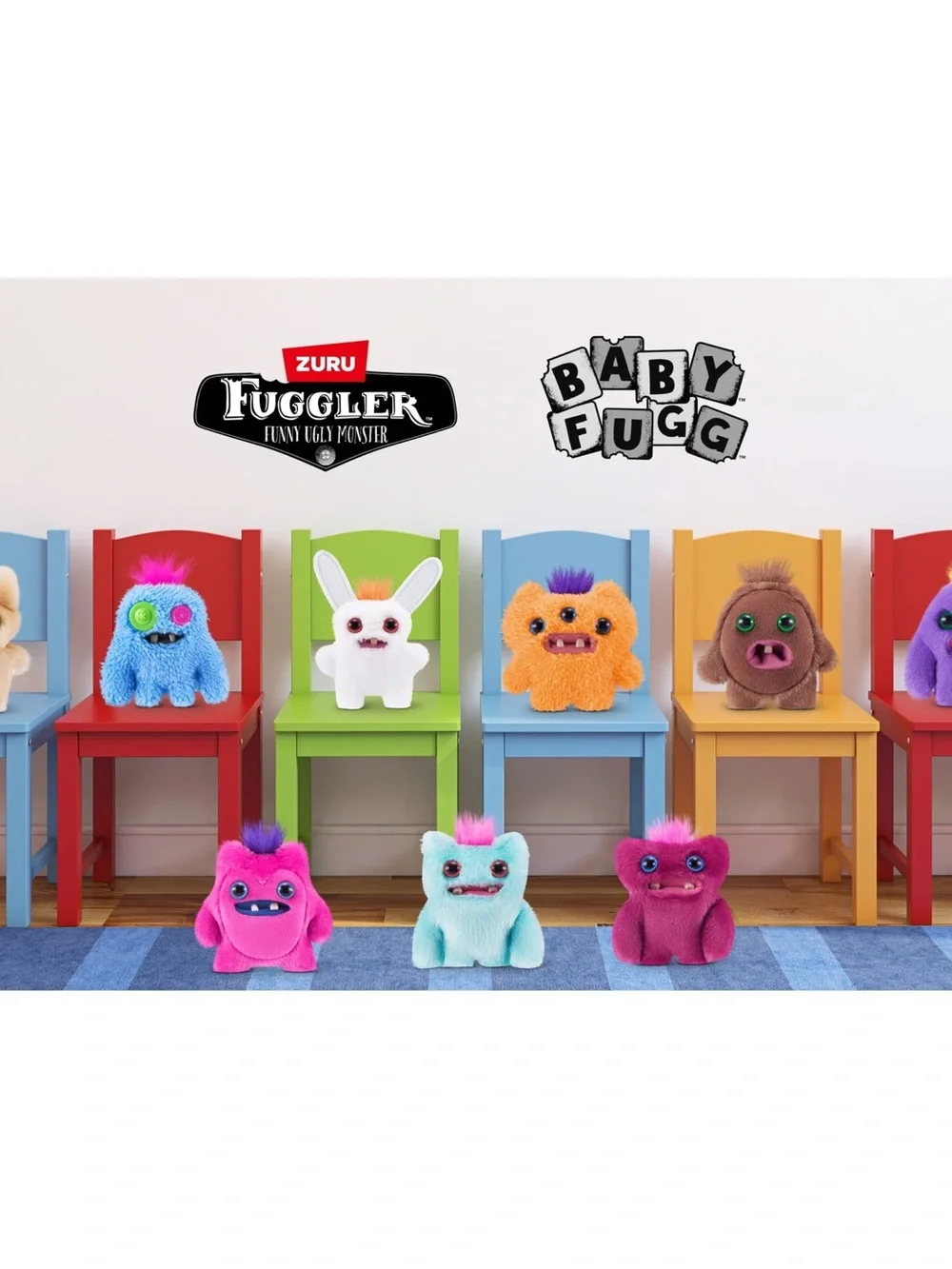 Mr. Needles mini plush toy from the ZURU Fuggler Baby Fugg Series 4